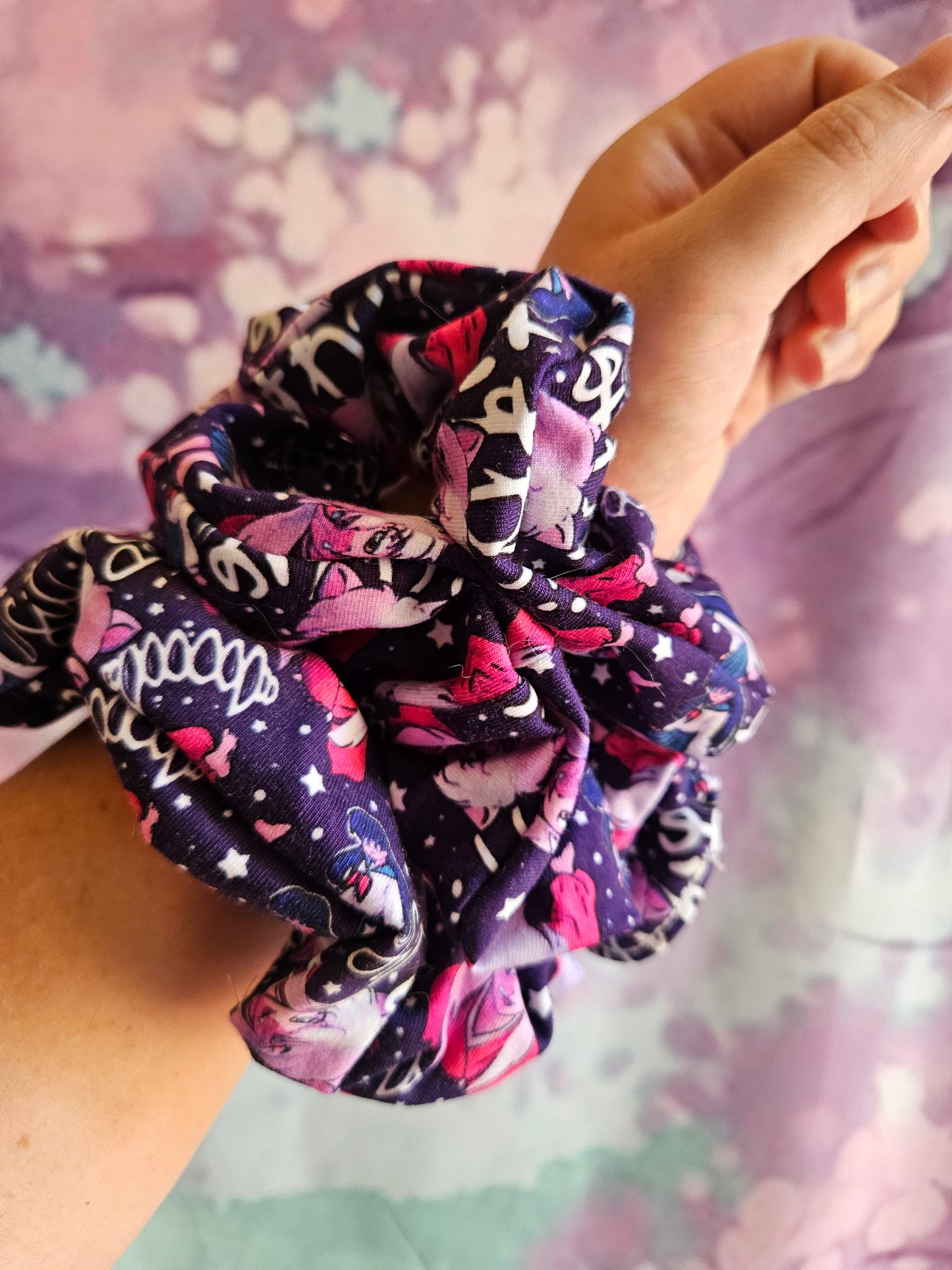 Sit Boy Purple Scrunchie