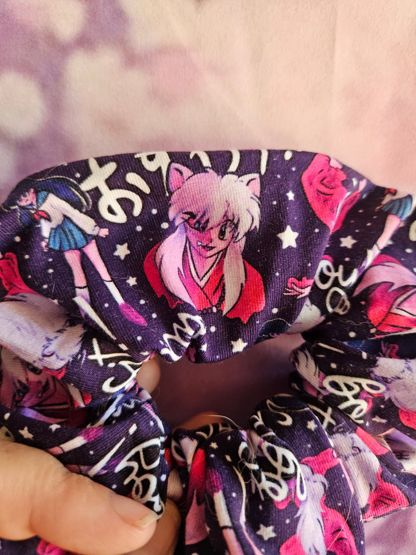 Sit Boy Purple Scrunchie