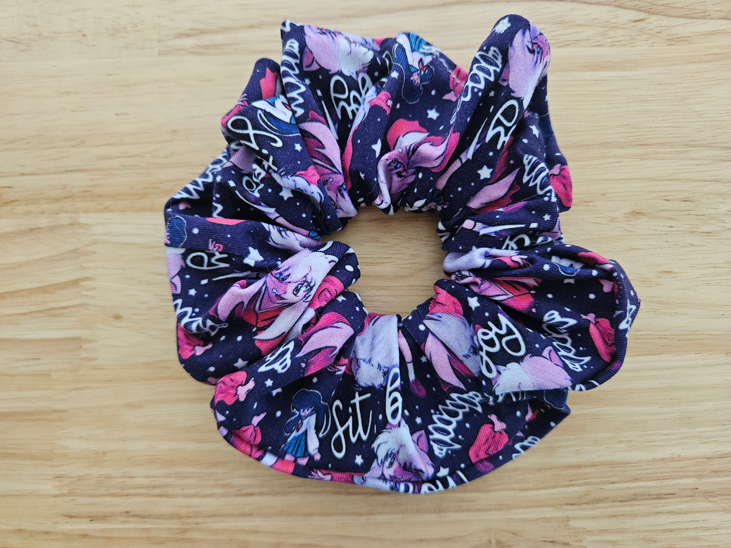 Sit Boy Purple Scrunchie