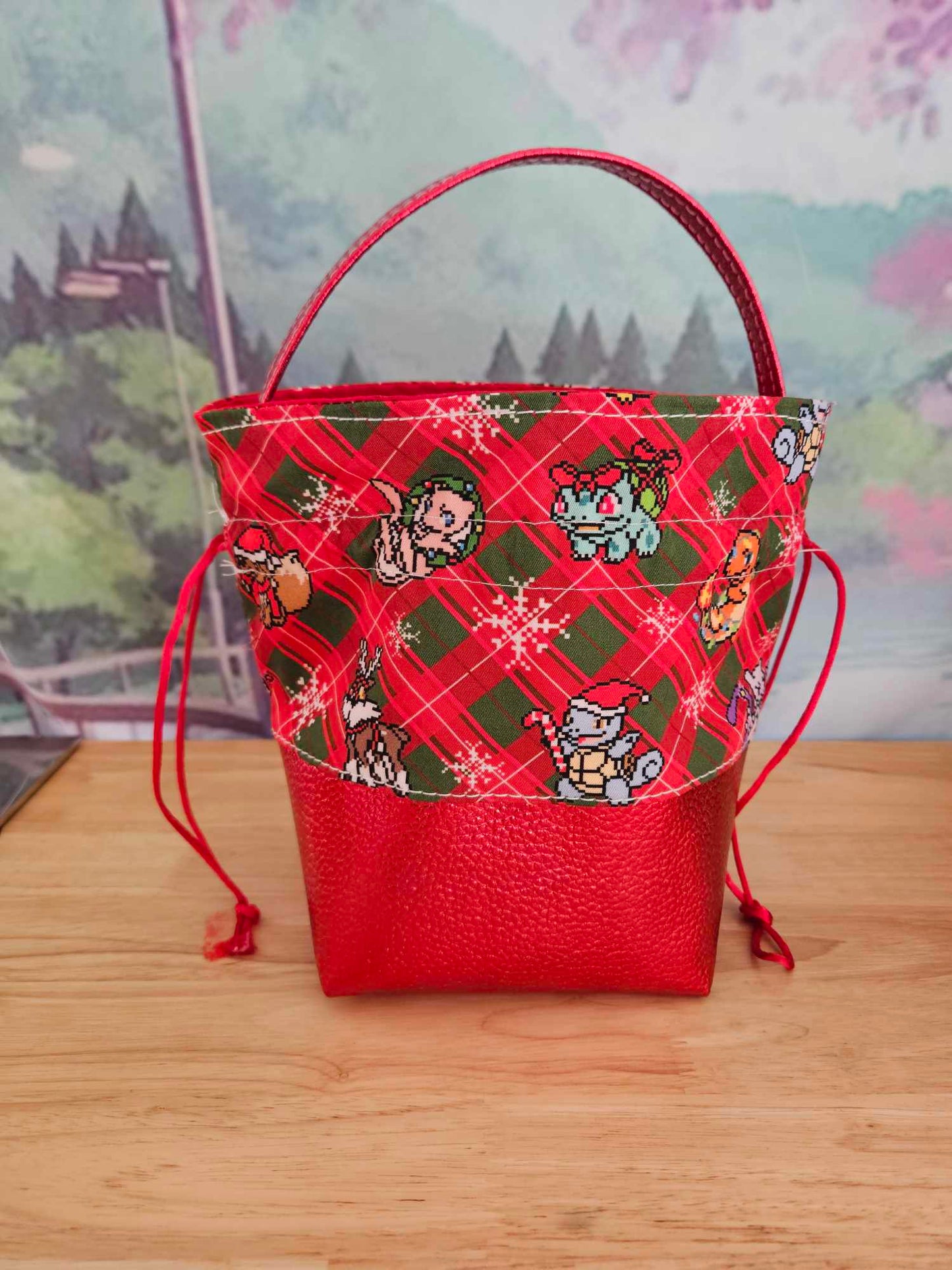 Xmas Poke Drawstring Bag