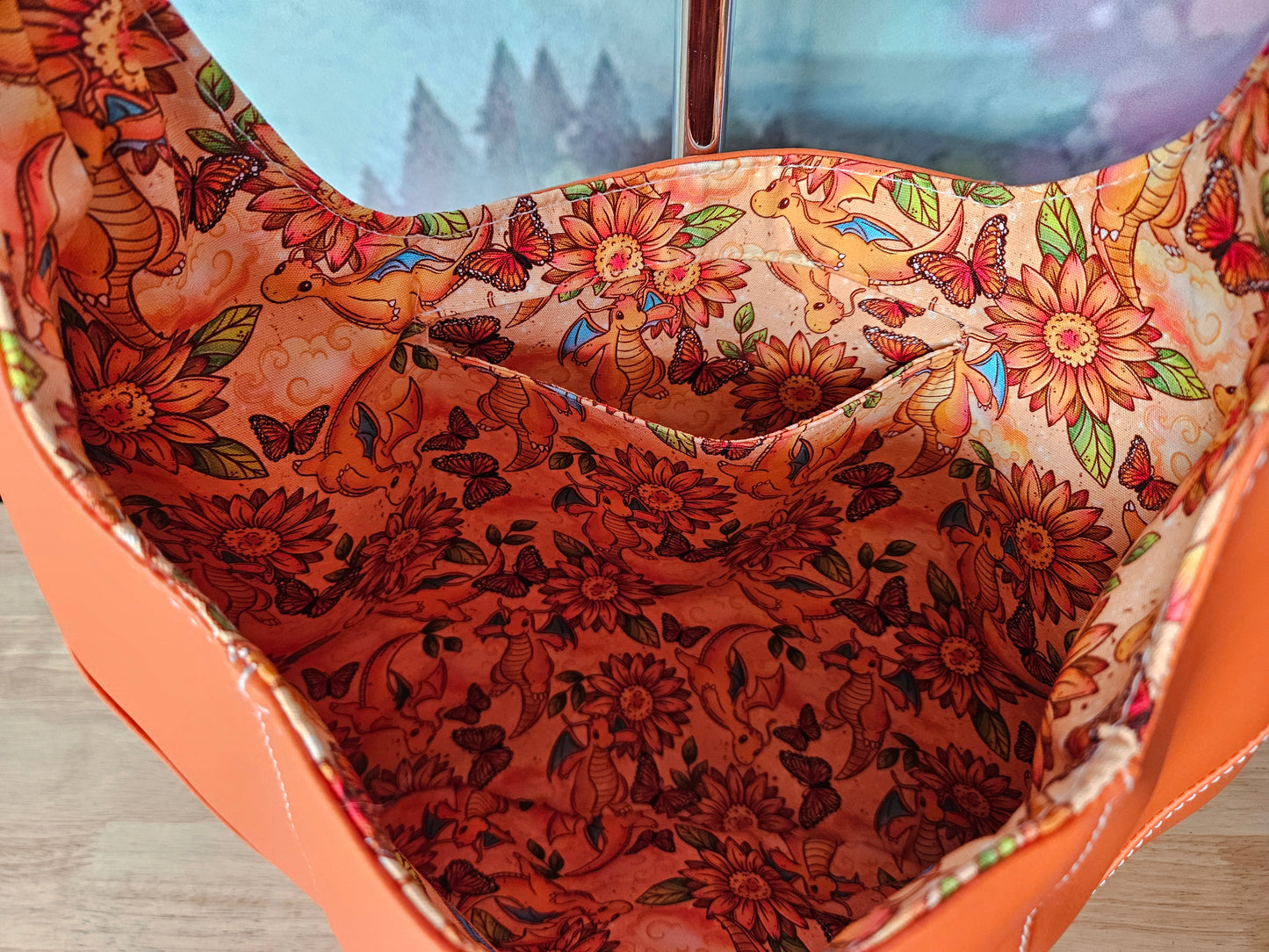 Burnt Dragon Peekaboo Bag
