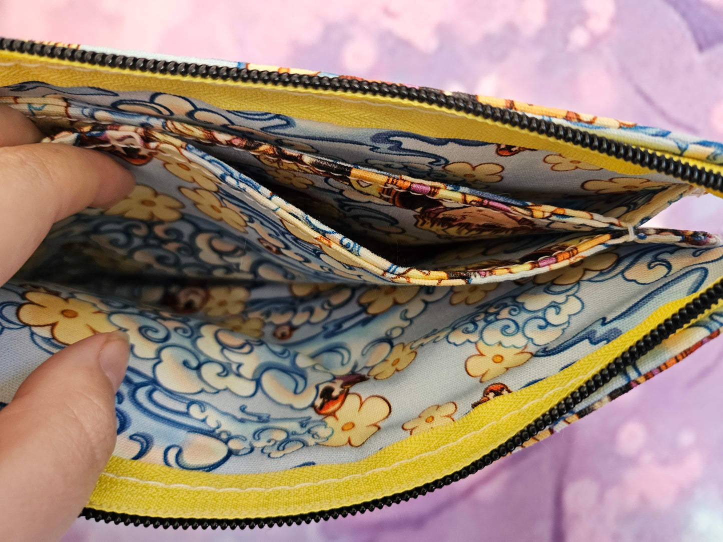 Sleeping Zippy Purse Organiser Clutch