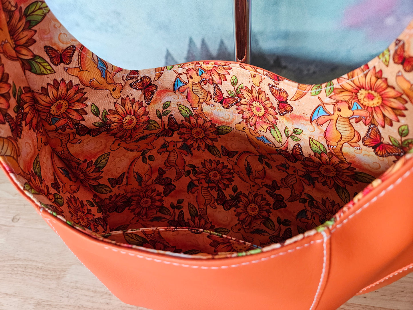 Burnt Dragon Peekaboo Bag