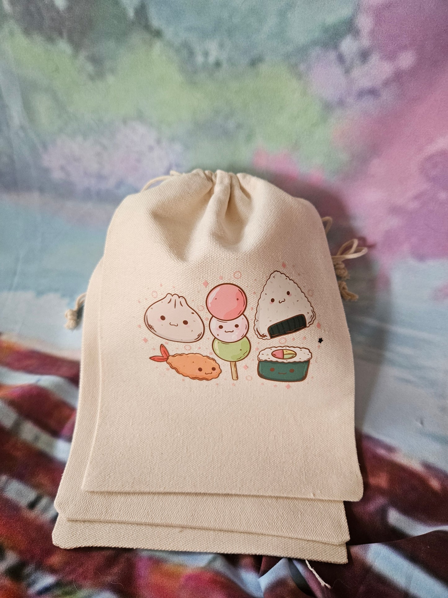 Kawaii Sushi Drawstring Pouch