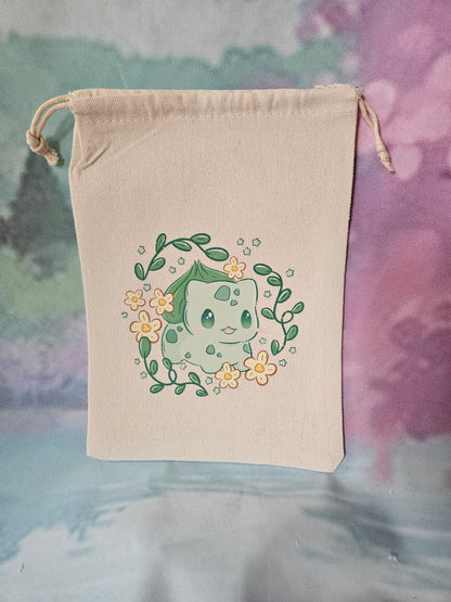 Floral Bulba Drawstring Pouch