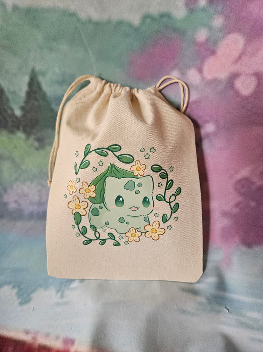 Floral Bulba Drawstring Pouch