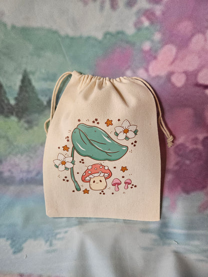 Happy Mushy Drawstring Pouch