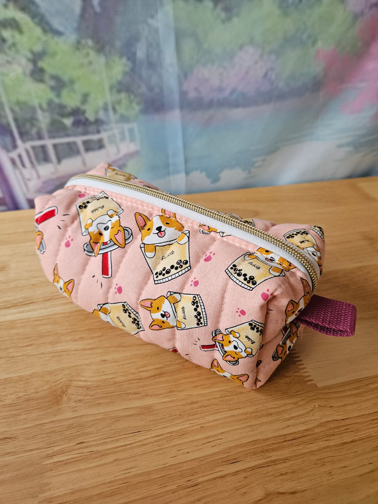 Bubble Corgi Carry All Pouch
