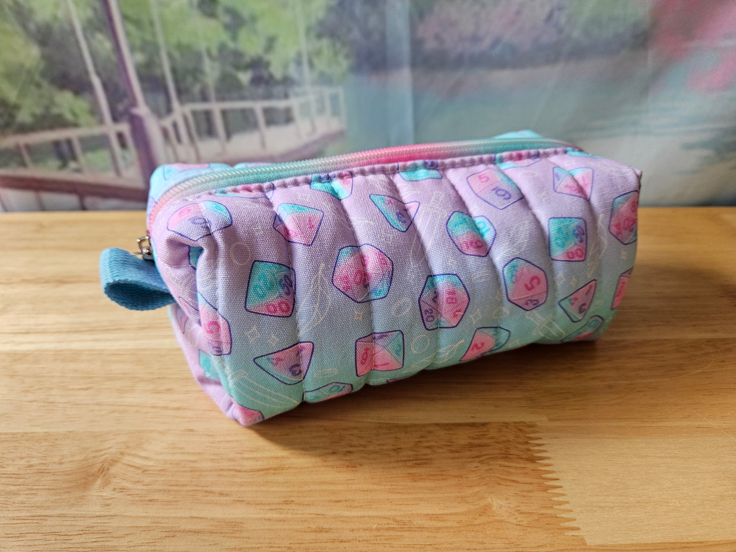 Ombre Dice Blue Carry All Pouch